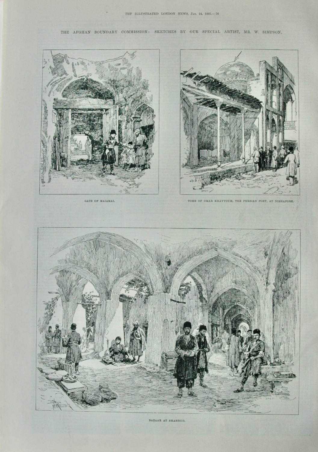 The Afghan Boundary Commission - Sketches - 1885