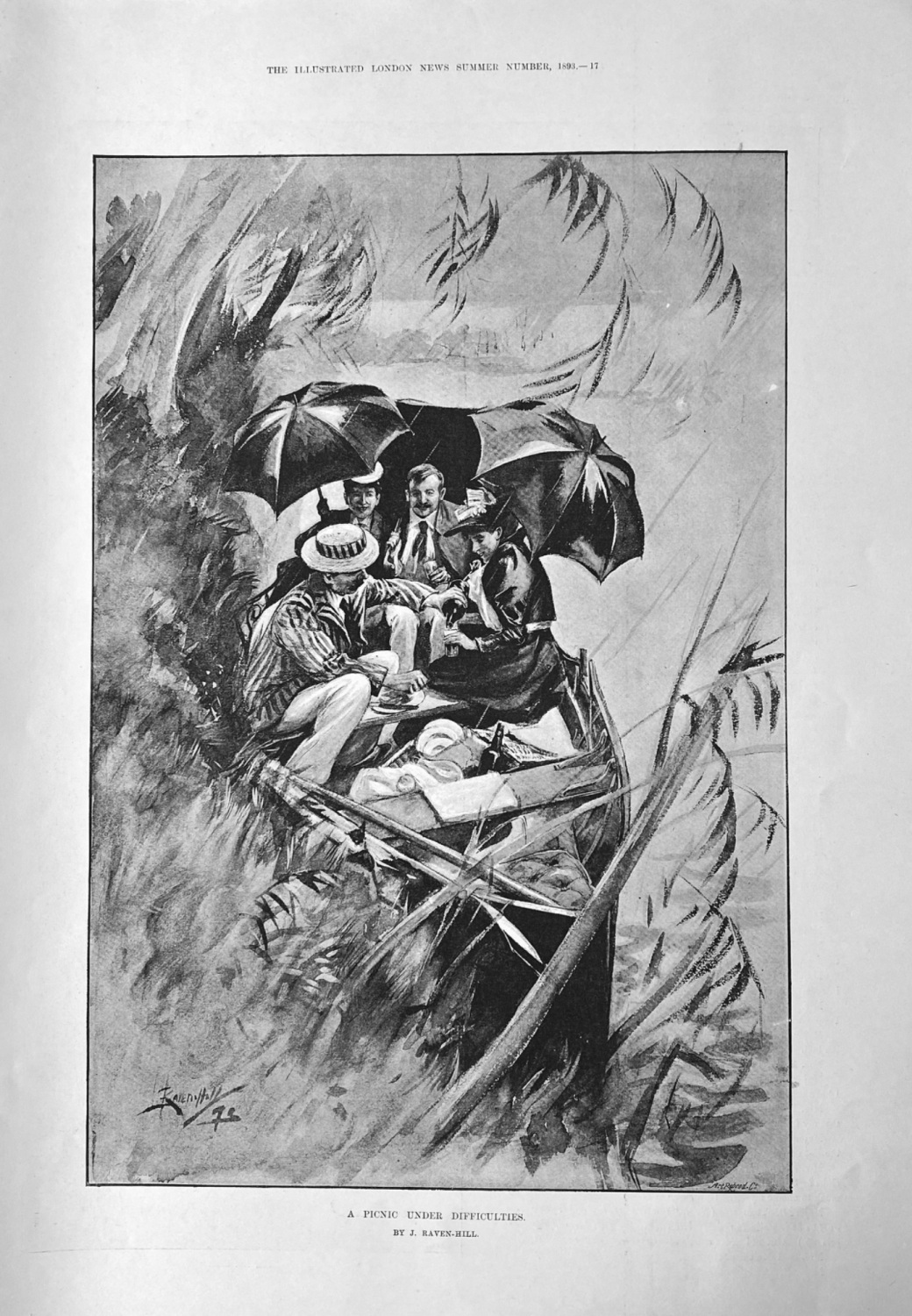 A Picnic Under Difficulties.  1893.