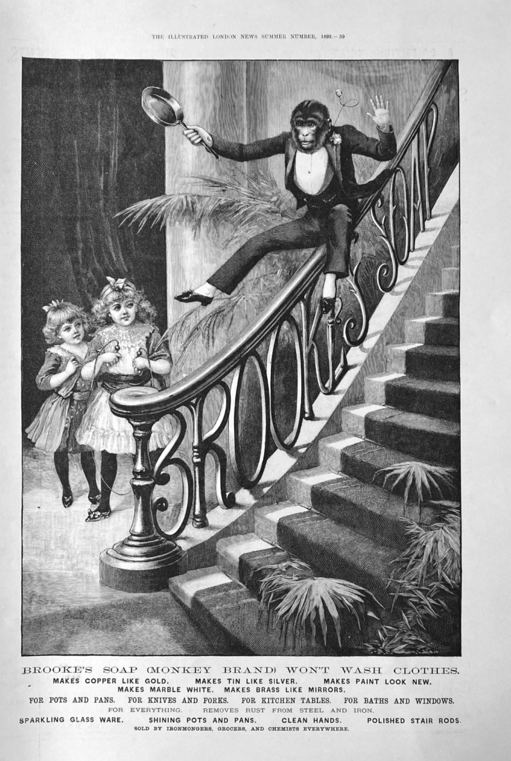 Brooke's Soap.  1893. (Monkey Brand).