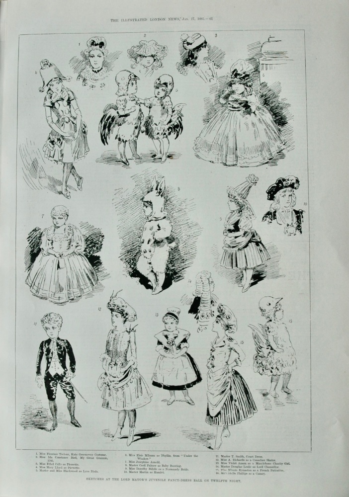 The Lord Mayor's Juvenile Fancy Dress Ball - 1885