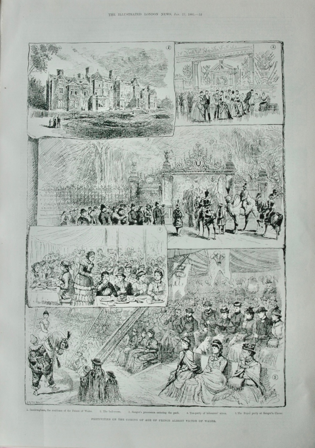 Festivities on the Coming of Age of Prince Albert of Wales - 1885
