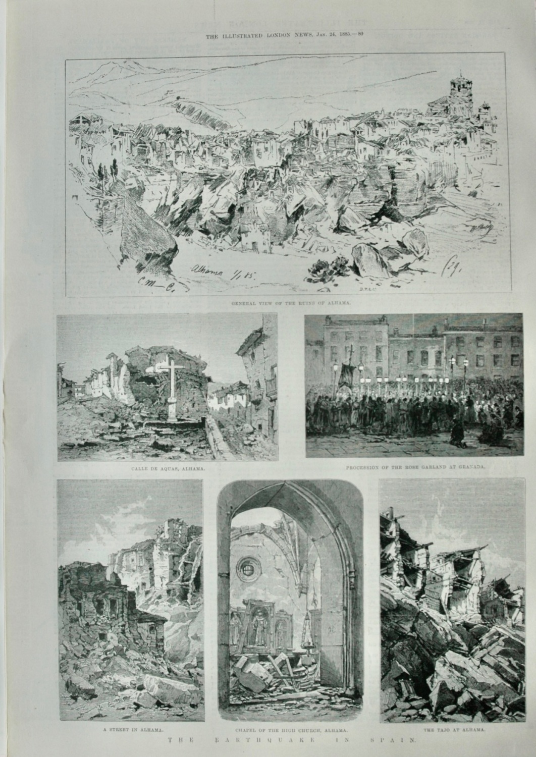 The Earthquake in Spain - Ruins - 1885