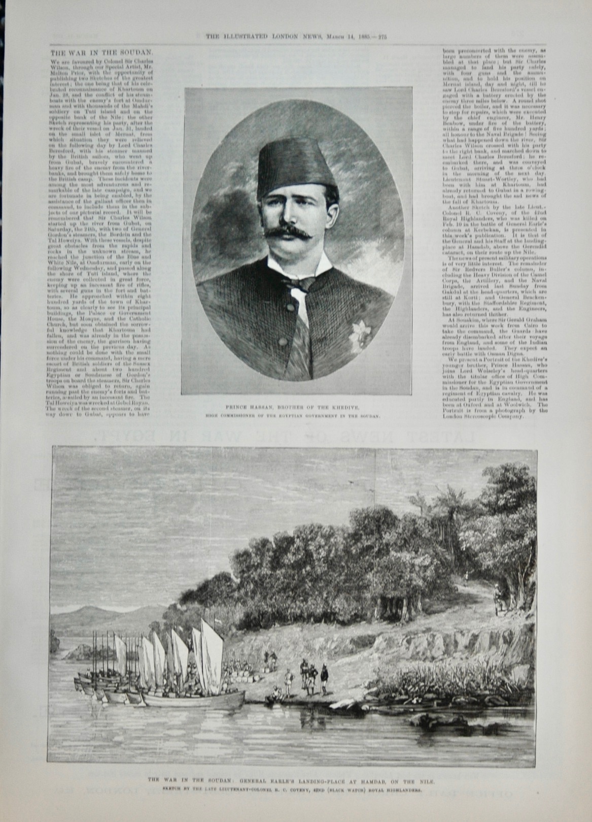 Prince Hassan - The War in the Soudan - 1885