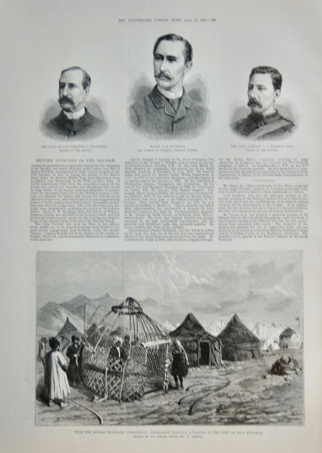 Turkomans erecting a Kibitka - 1885