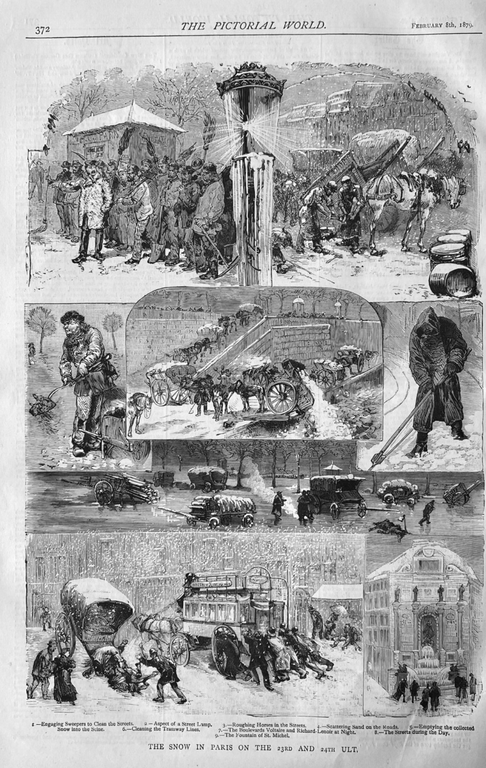 The Snow in Paris on the 23rd and 24th Ult.  1879.