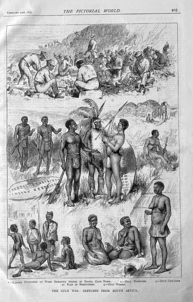 The Zulu War :  Sketches from South Africa.  1879.