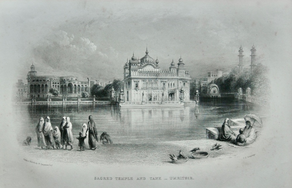 Sacred Temple and Tank - Umritsir - 1861