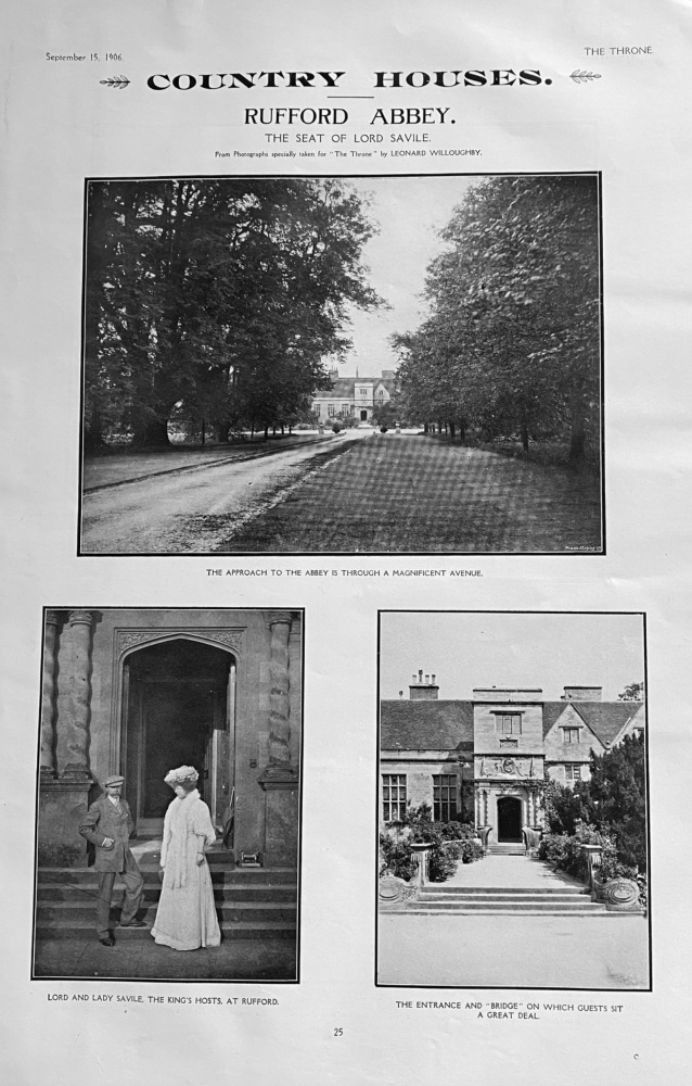 Country Houses. :  Rufford Abbey.  1906.