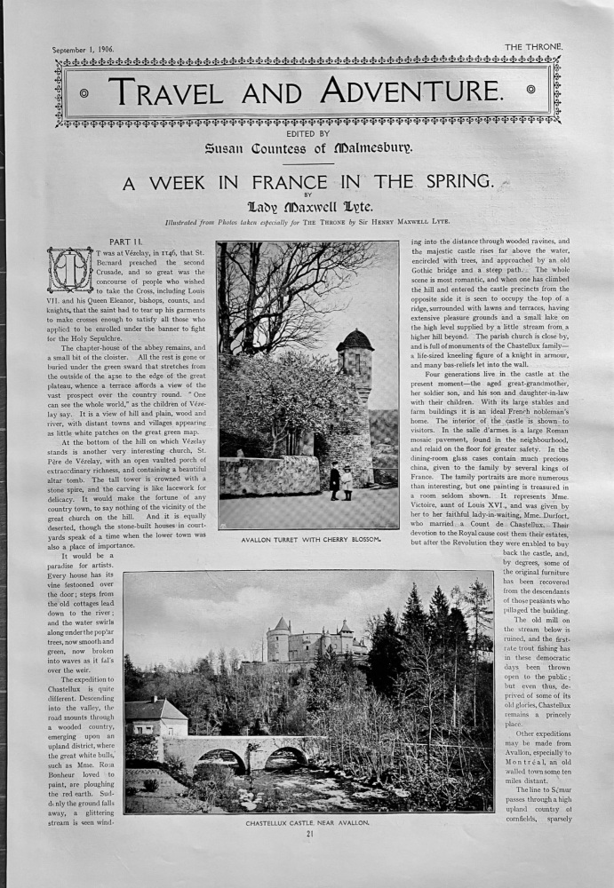 Travel and Adventure :  A  Week in France in the Spring.  1906.