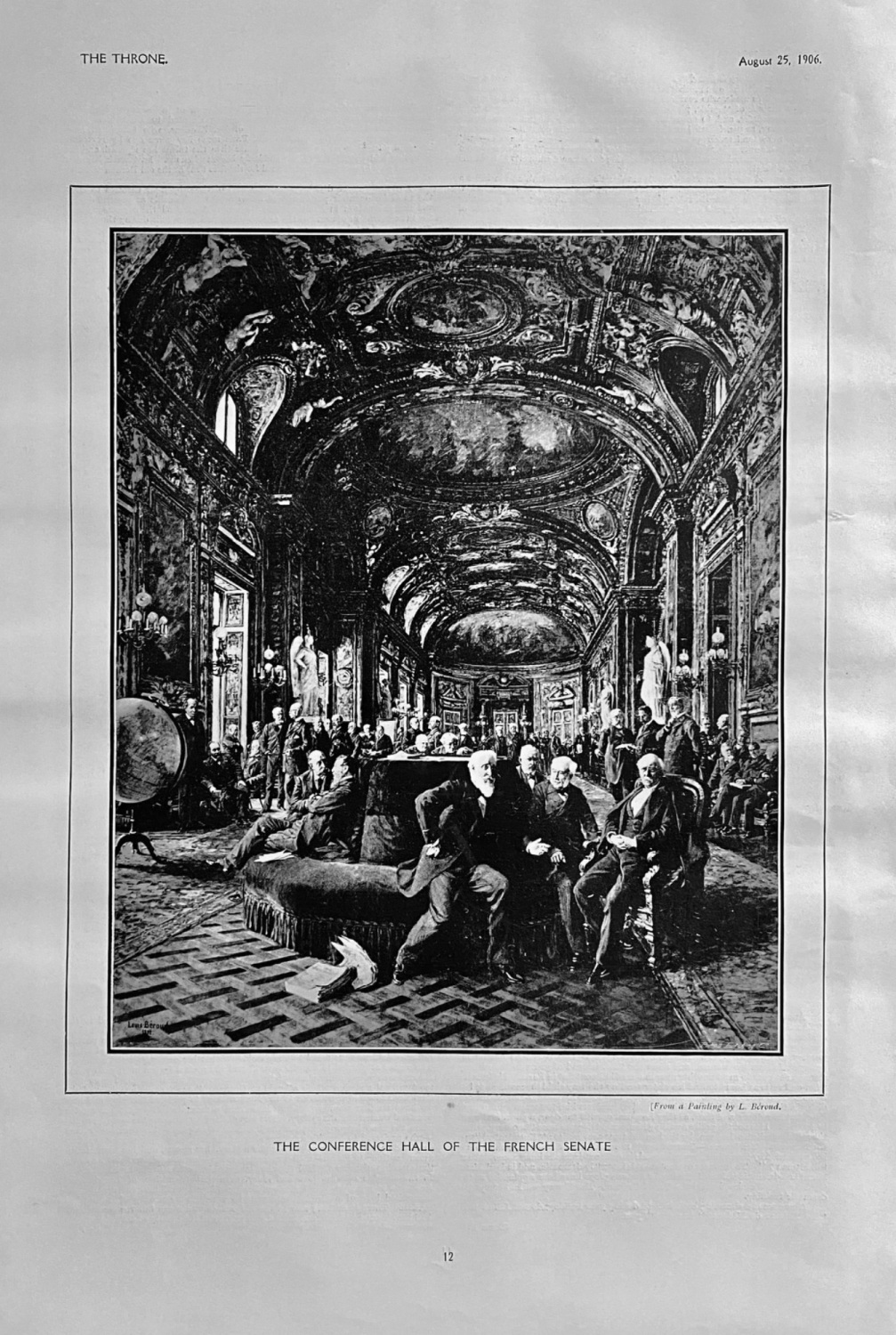 The Conference Hall of the French Senate.  1906.