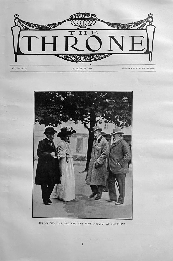 His Majesty The king and the Prime Minister at Marienbad.  1906.