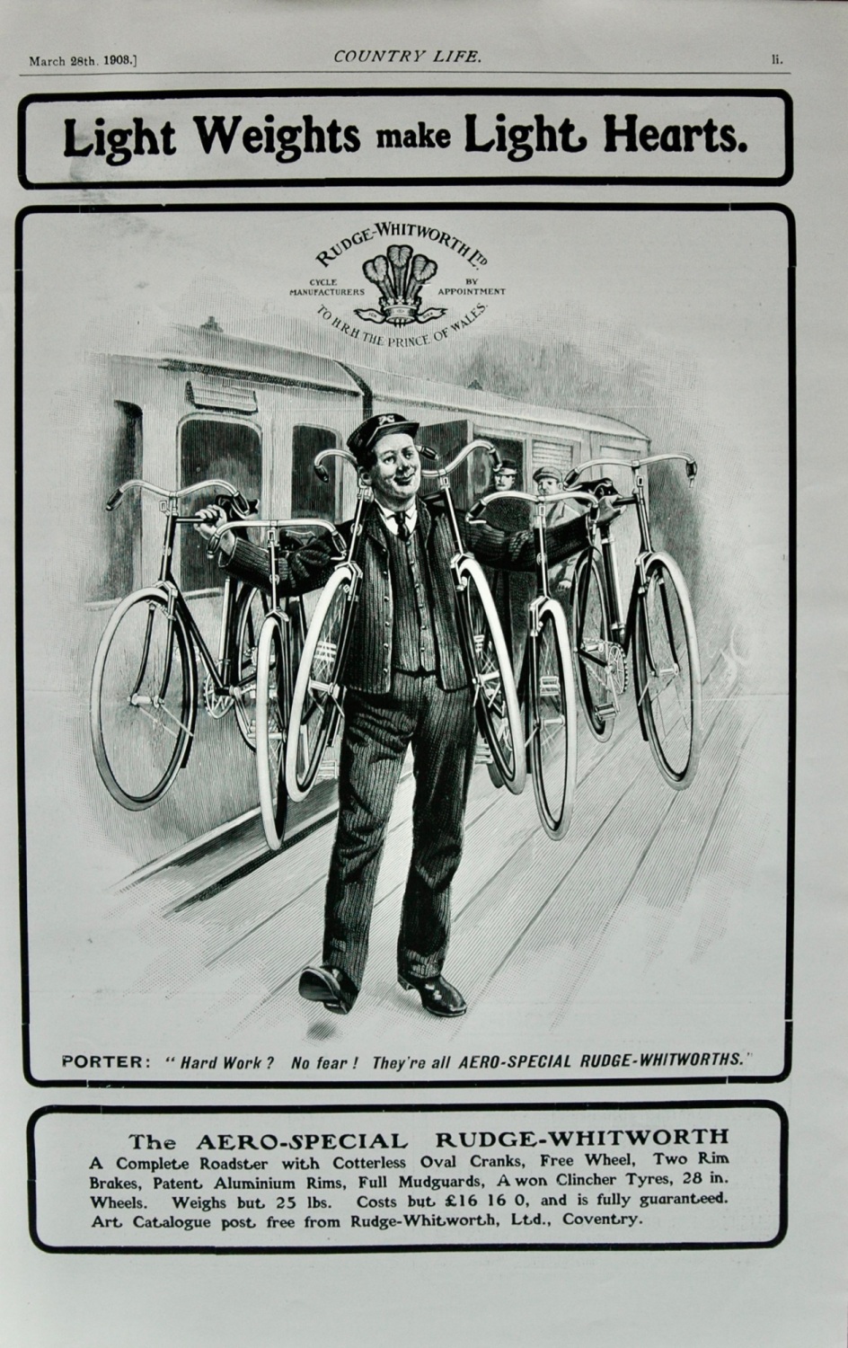 Rudge-Whitworth Ltd advert - 1903