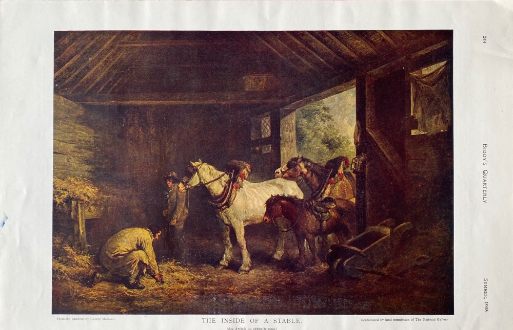 The Inside of a Stable - 1905