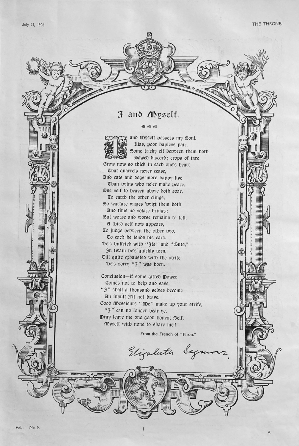 I and Myself.  1906.