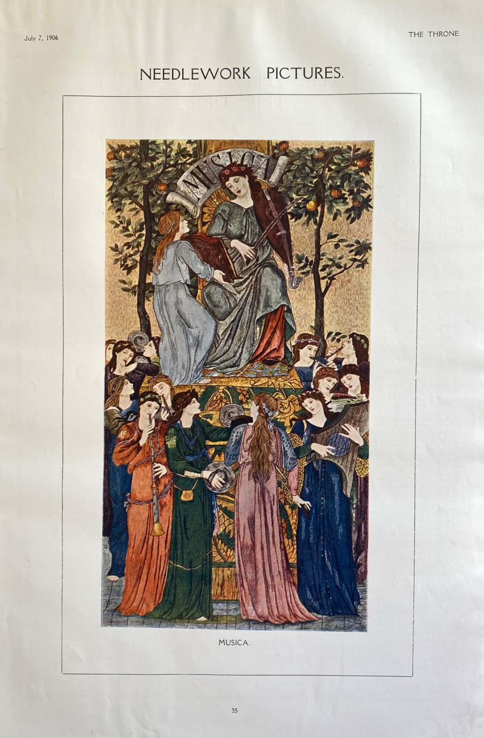 Musica.  (Embroidery.) 1906.