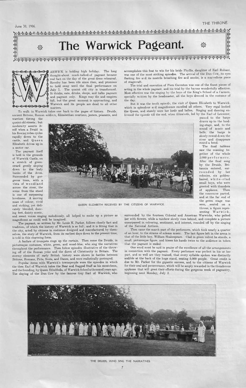 The Warwick Pageant.  1906.