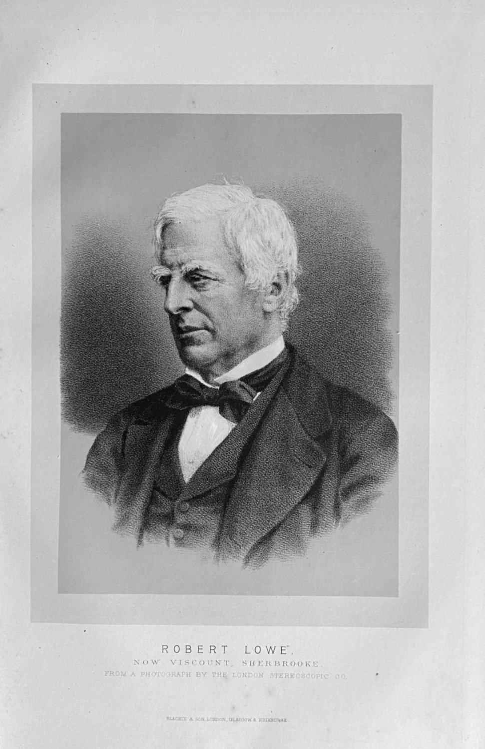 Robert Lowe,  Now Viscount Sherbrooke.  1882.