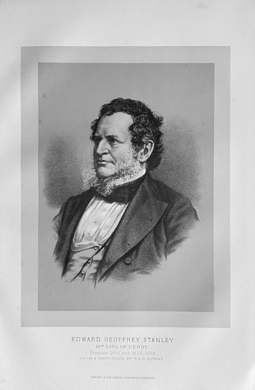 Edward Geoffrey Stanley :  14th, Earl of Derby.  Premier 1852  and 1858-185