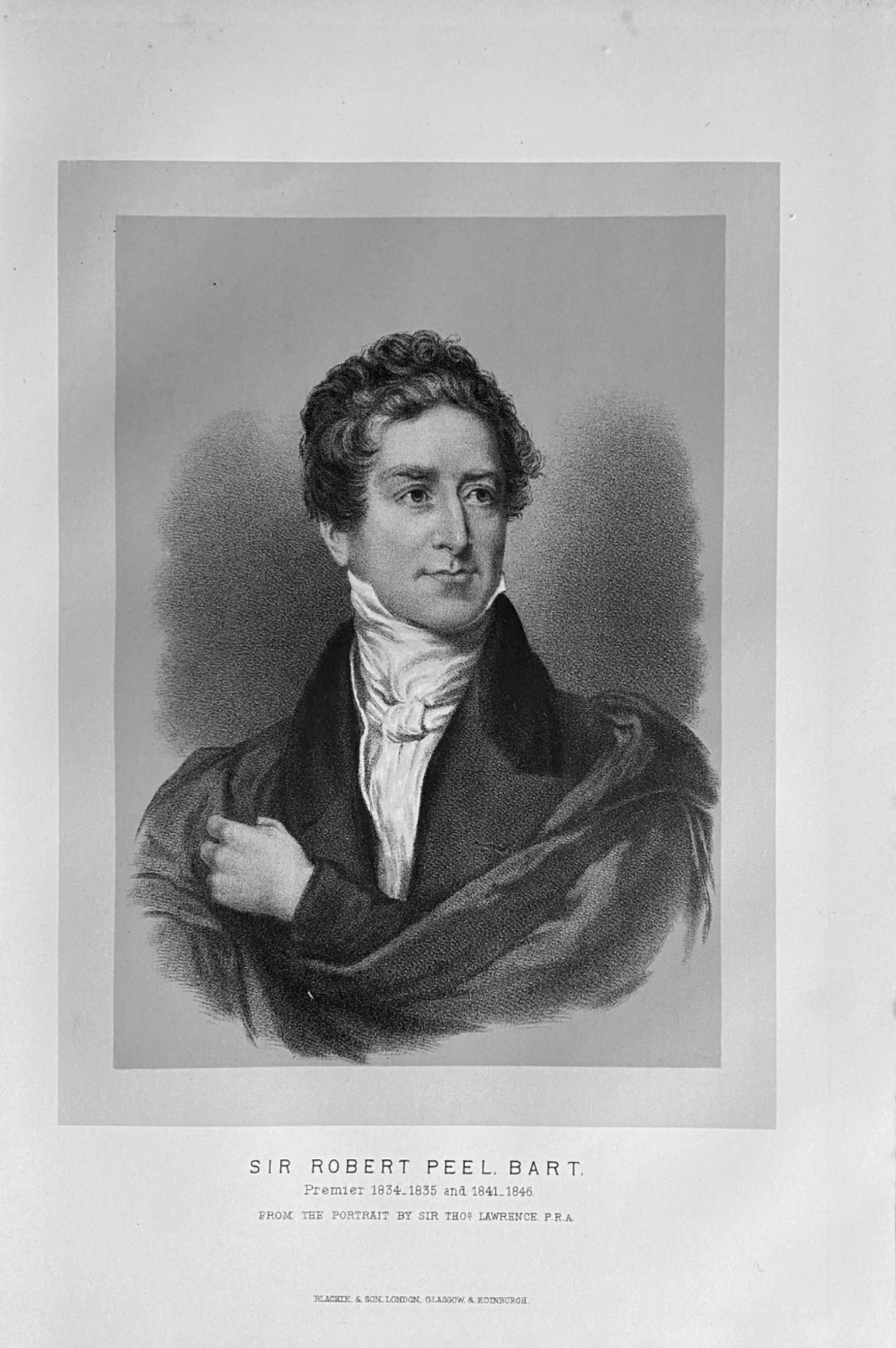 Sir Robert Peel.  Bart. :  Premier 1834-1835  and 1841-1846.