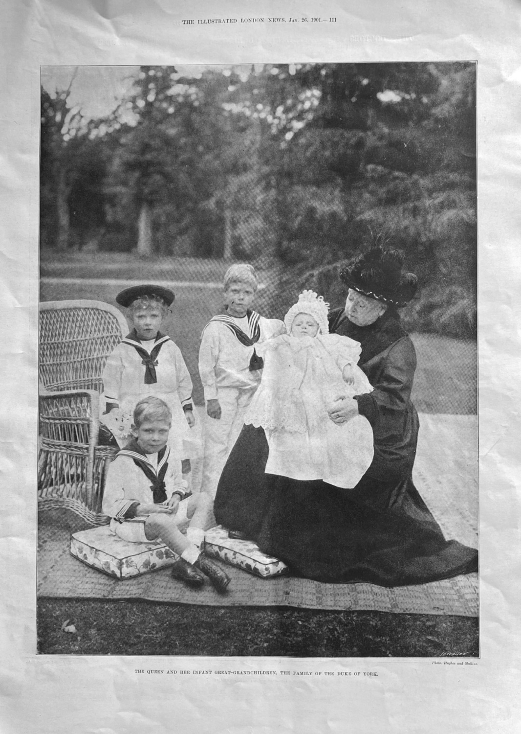 The Queen and Her Infant Great-Grandchildren, the Family of the Duke of Yor