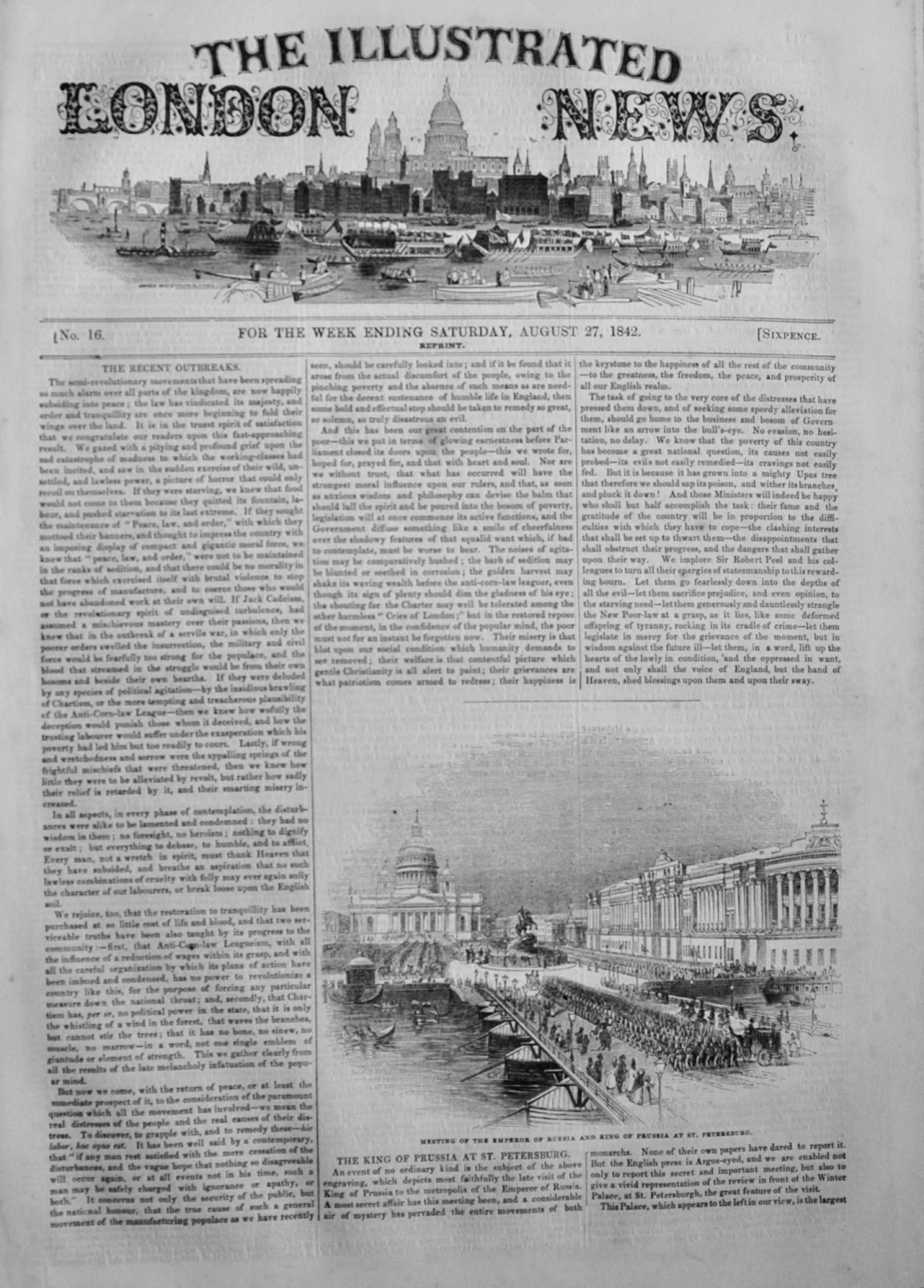 The Illustrated London News - August 27, 1842