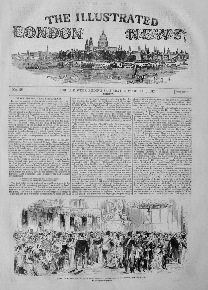 The Illustrated London News - November 1, 1842