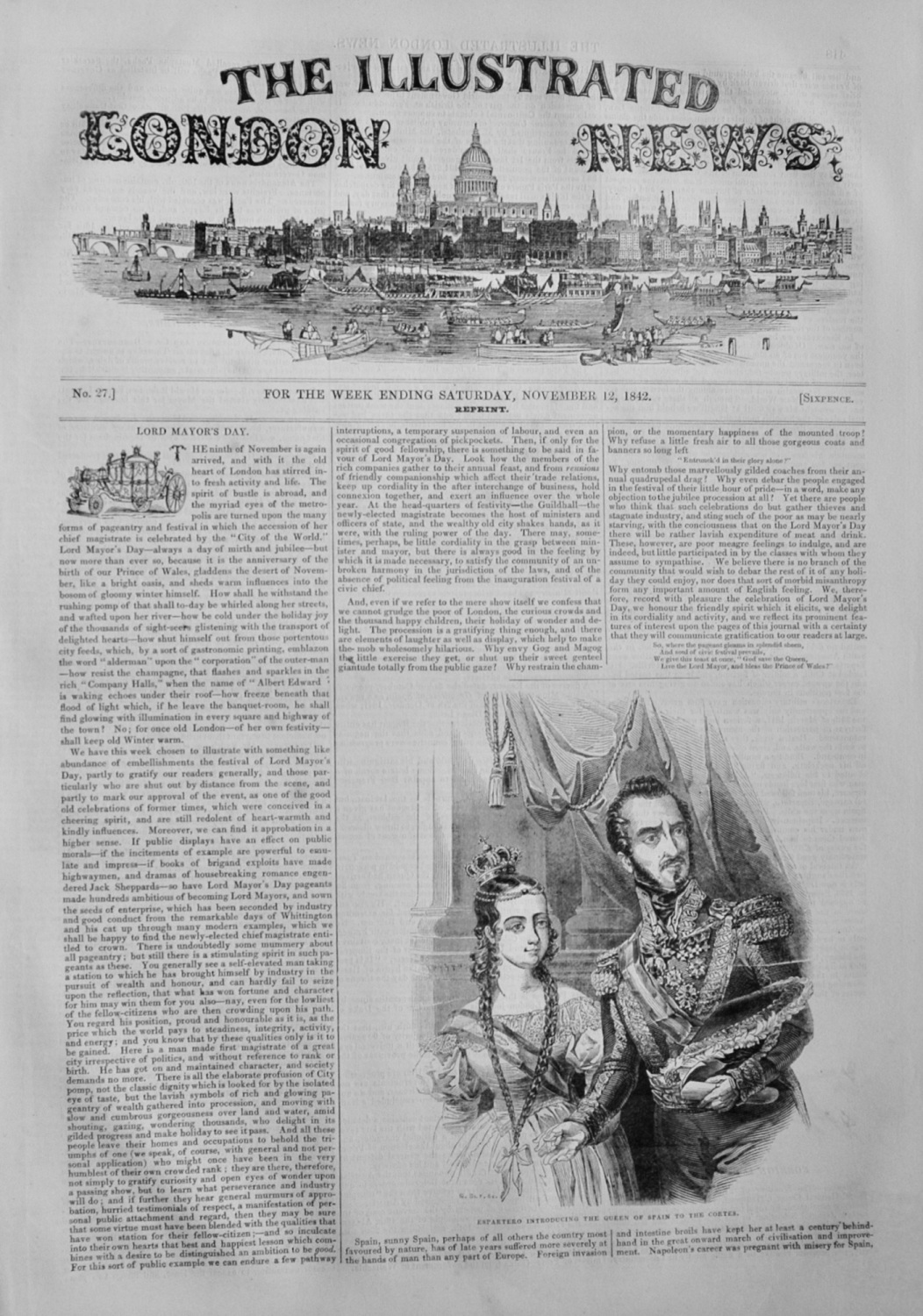 The Illustrated London News - November 12, 1842