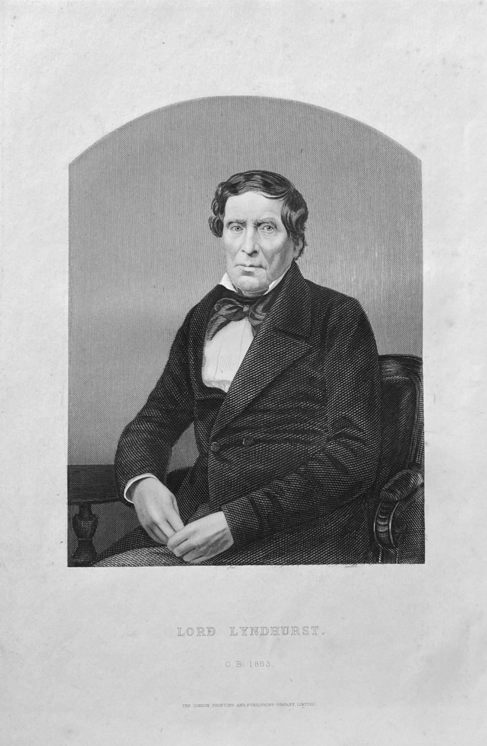 Lord Lyndhurst.  OB. 1863.