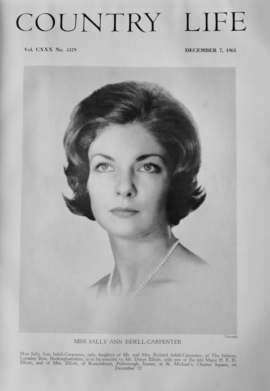 Country Life - December 7, 1961 - Christmas Number