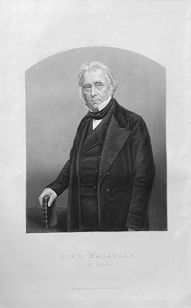 Lord Macaulay.  OB. 1859.