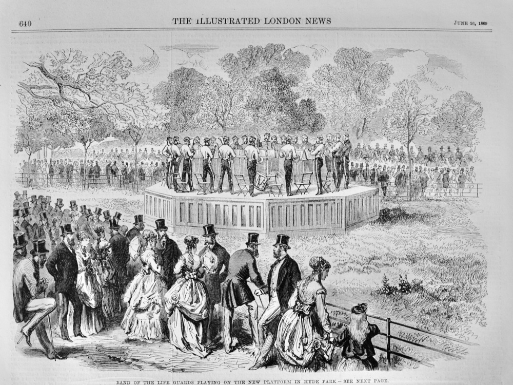 Band of the Life Guards in Hyde Park - 1869
