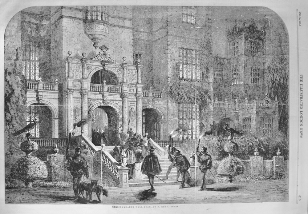 Christmas - The Hall Door - 1859
