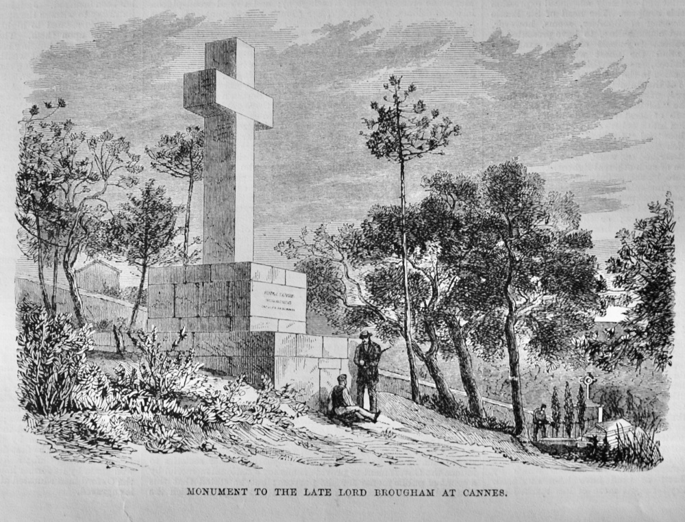 Monument to the late Lord Brougham - 1869