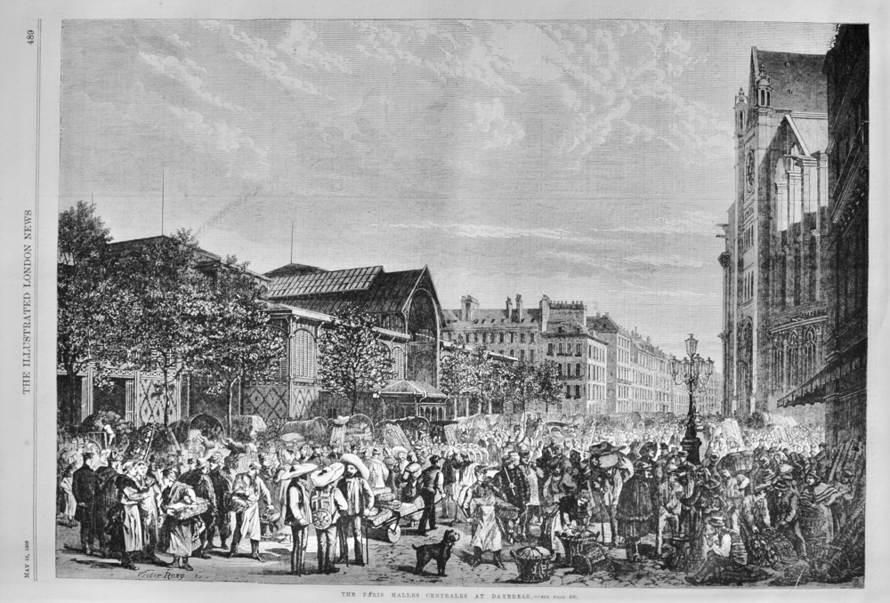 The Paris Halles Centrales - 1869