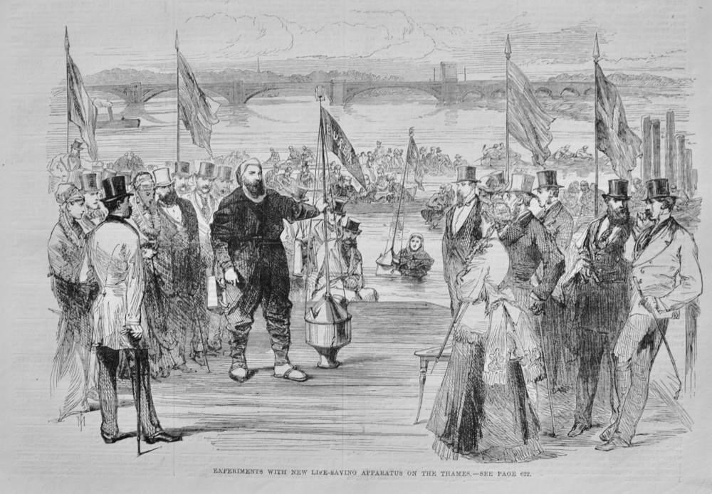 New Life Saving Apparatus Experiments - 1869