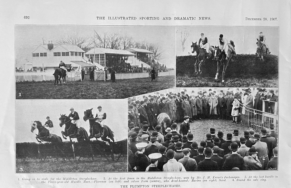 The Plumpton Steeplechases.  1907.