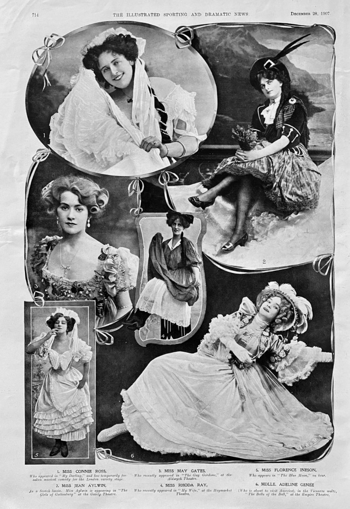 Actresses of the Day. 1907.