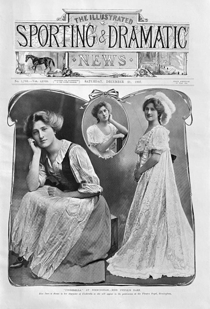 "Cinderella," at Birmingham.- Miss Phyllis Dare.  1907.