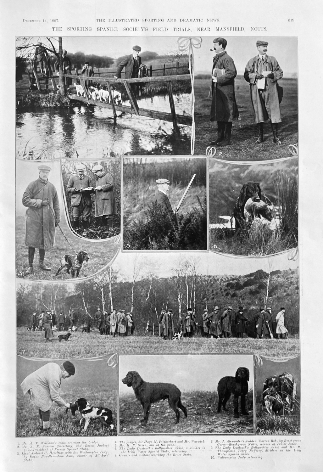 The Sporting Spaniel Society's Field Trials, near Mansfield, Notts.  1907.