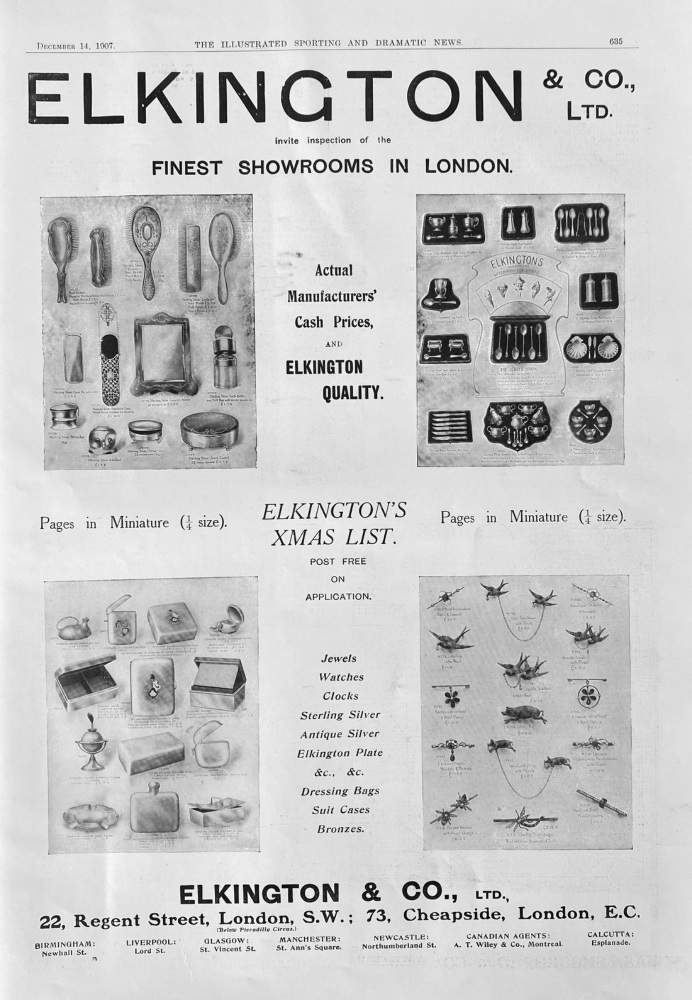 Elkington & Co. Ltd.  1907.