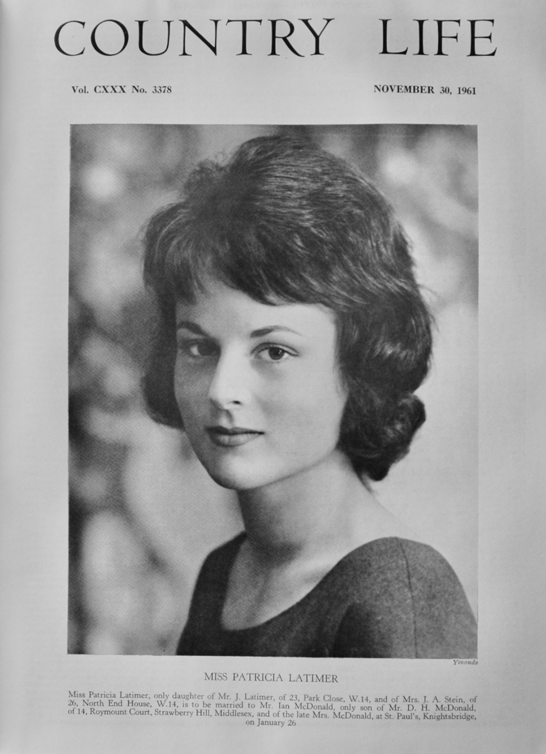 Country Life - November 30, 1961