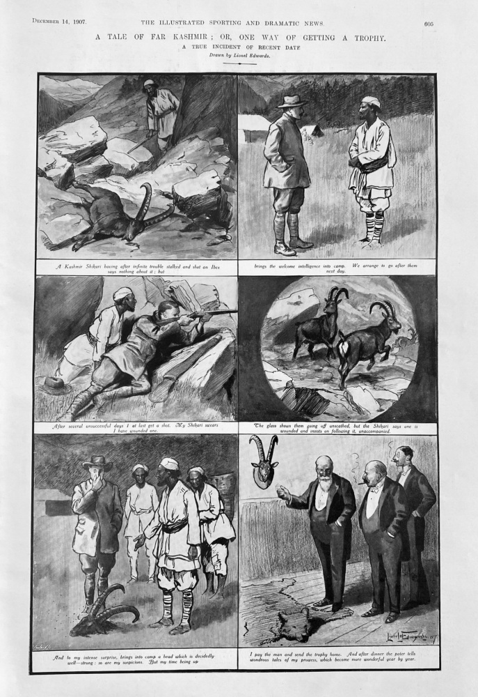 A Tale of Far Kashmir :  Or, One Way of Getting a Trophy.  (a true Incident of Recent Date)  1907.