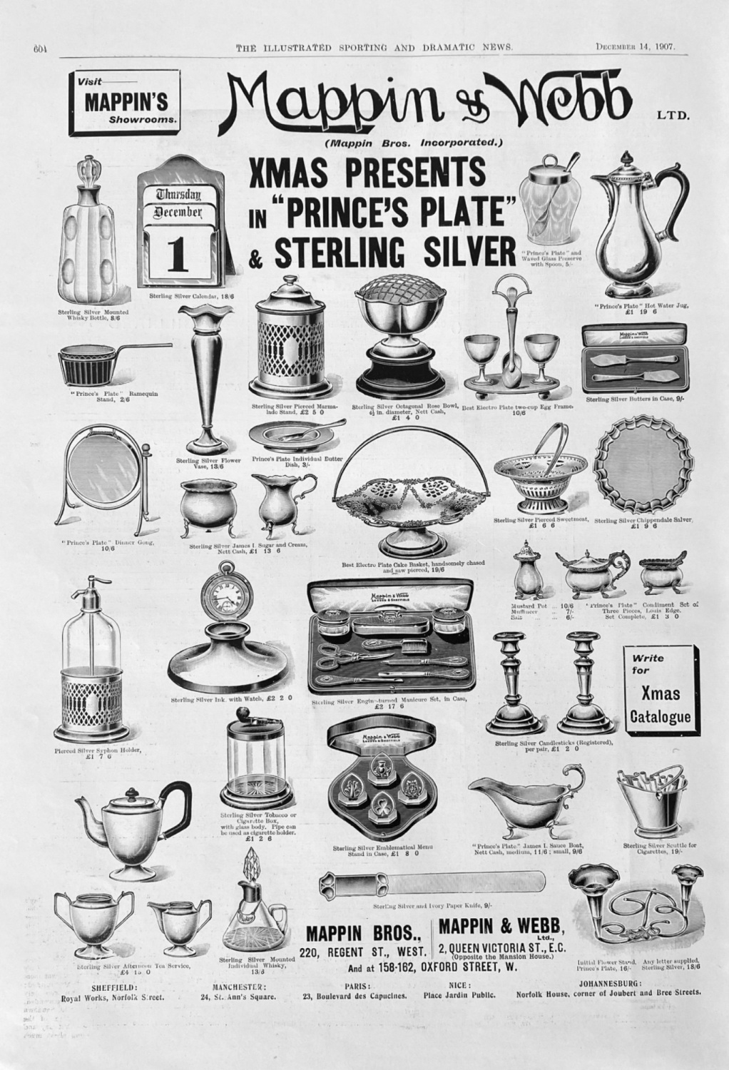 Mappin & Webb Ltd.  1907.