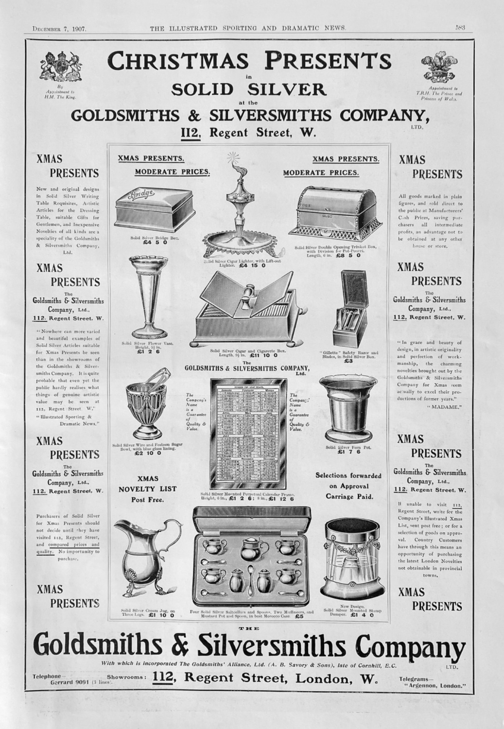 Goldsmiths & Silversmiths Company Ltd.  1907.