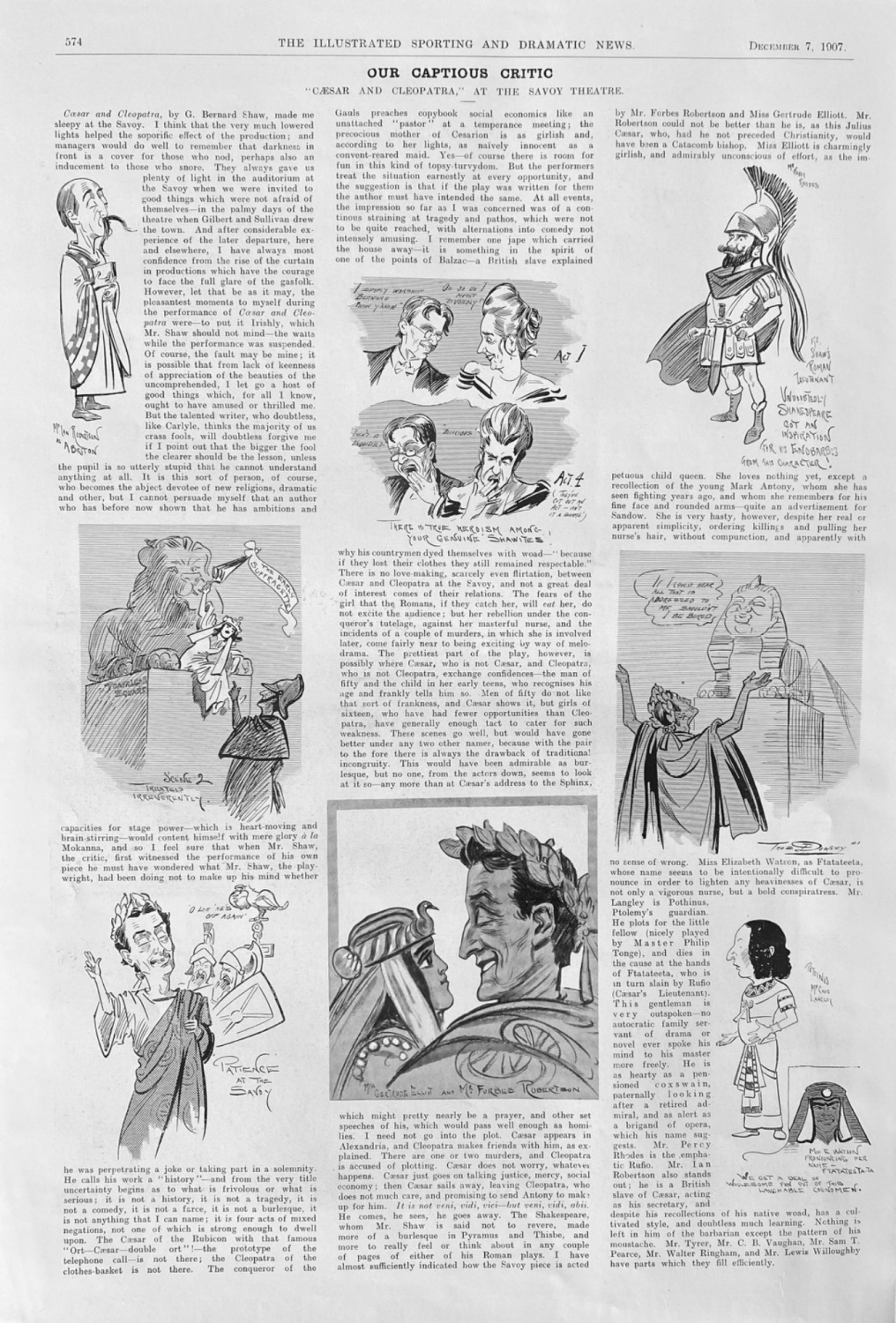 Our Captious Critic. :  'Caesar and Cleopatra,