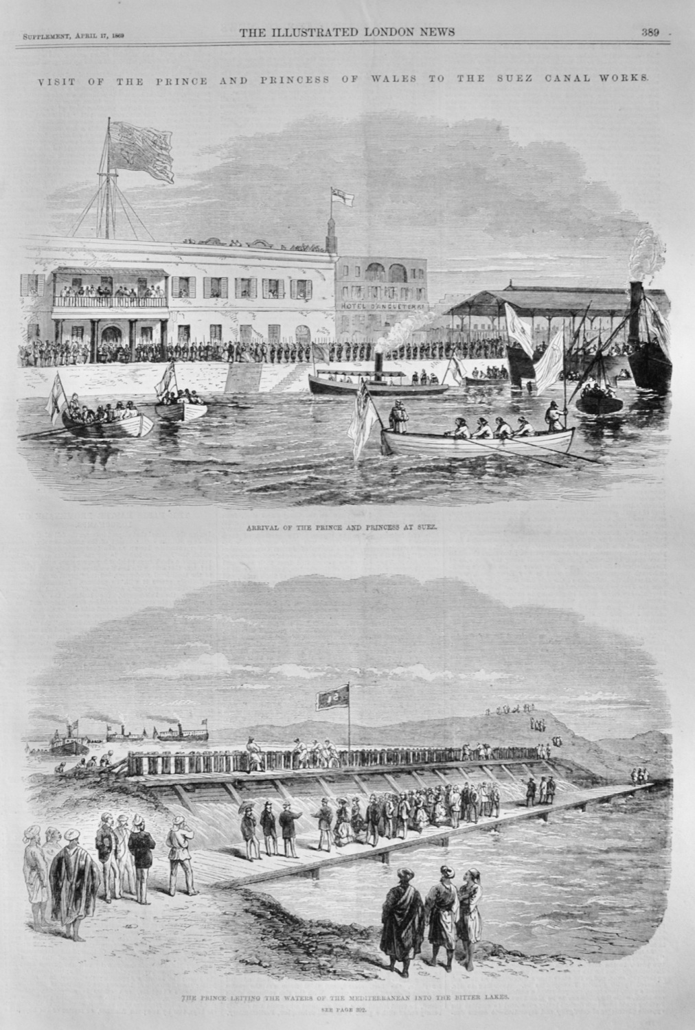 Visit of the Prince and Princess of Wales to the Suez Canal - 1869