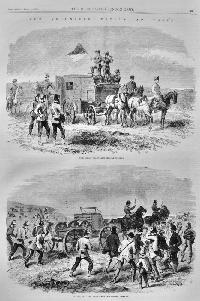The Volunteer Review at Dover - 1869