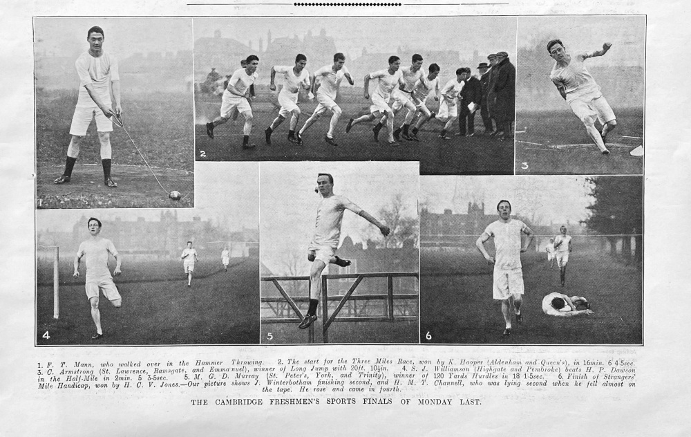 The Cambridge Freshmen's Sports Finals of Monday Last.  November, 1907.