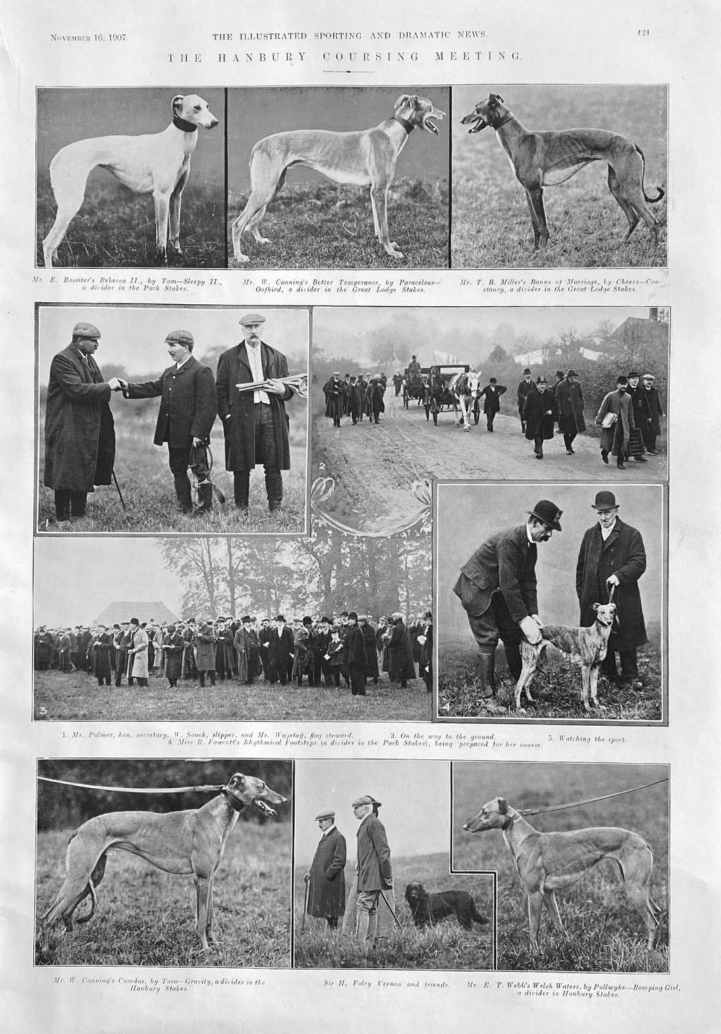 The Hanbury Coursing Meeting.  1907.