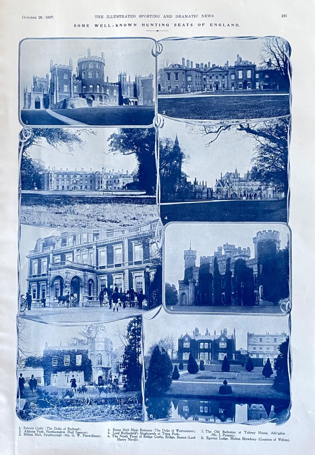 Some Well-Known Hunting Seats of England.  1907.